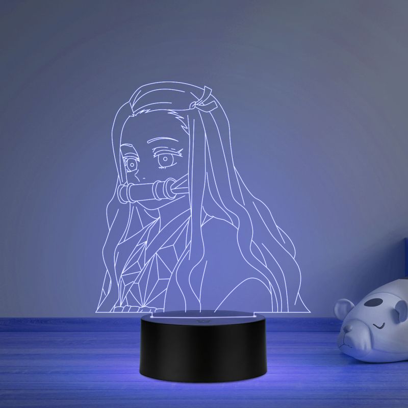 3D Led Night lamp Action Figure Nezuko Kamado563 Anime Home Decor Light 16 Color Changing Light with Remote Control